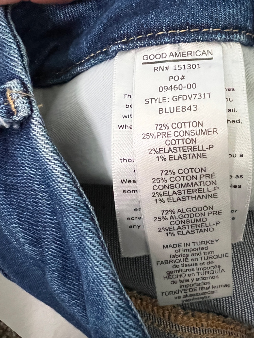 Good American Good Legs Flare Jeans Blue843 Hemmed 29" Inseam Sz 14/32 - Picture 6 of 9